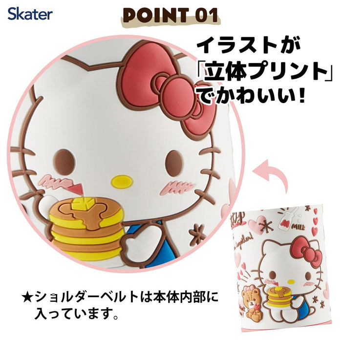 Skater Hello Kitty 3D Bouteille d'eau en paille en acier inoxydable pour enfants 380 ml Snack Time Edition