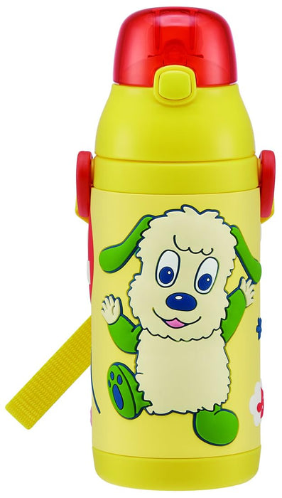 Skater Stainless Steel 3D Kids Water Bottle 380ml with Straw Peek-A-Boo Sspv4