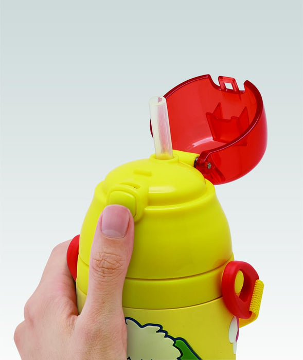 Bouteille d'eau pour enfants 3D Skater en acier inoxydable 380 ml avec paille Peek-A-Boo Sspv4
