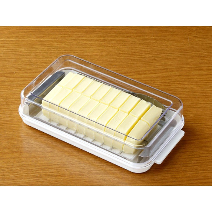Skater Stainless Steel Japan-Made Butter Case with Cutter Style Knife BTG2DX