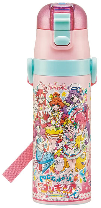 Skater Tropical Precure 470ml Stainless Steel Kids Water Bottle for Girls Sdc4-A