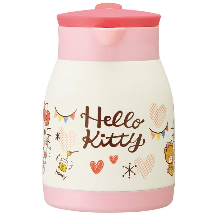 Skater 600ml Stainless Steel Vacuum Double-Walled Pot - Kitty Snack Time Pattern