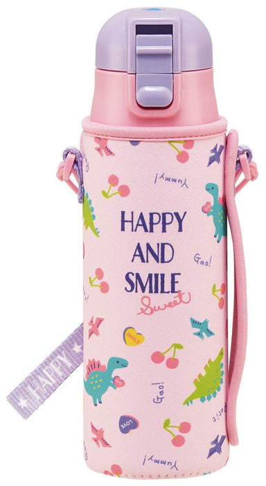 Skater Happy &amp; Smile Bouteille d'eau en acier inoxydable de 470 ml pour filles, légère et adaptée aux enfants