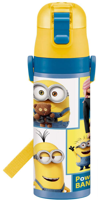 Skater Minions Kinder-Wasserflasche – leichte 470 ml Edelstahl-Sportflasche, Bob &amp; Friends