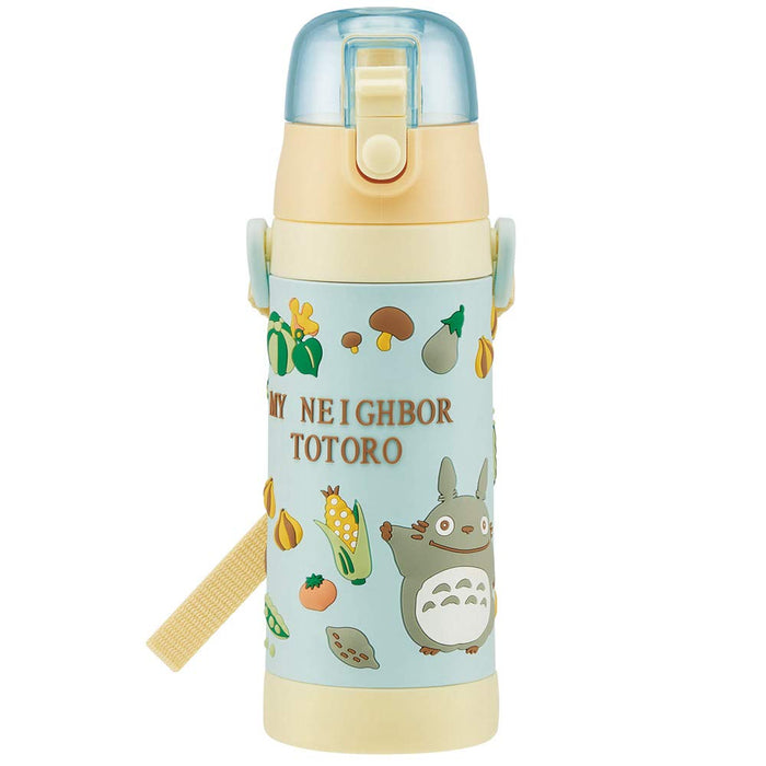 Skater Cute Totoro 3D Printed Kids Water Bottle 480ml Stainless Steel Lightweight Child-Friendly Green