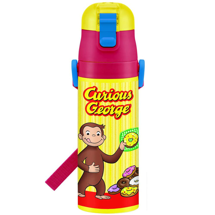 Skater Curious George 470ml Stainless Steel Kids Water Bottle for Boys Direct Drinking SDC4-A