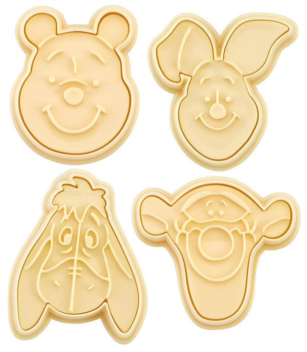 Skater Disney Winnie The Pooh 4-Piece Stamp Cookie Cutter Set CSM1-A