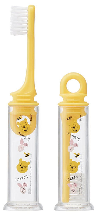 Skater Disney Winnie The Pooh 14.5cm Toothbrush with Dental Case Normal Bristle Hardness