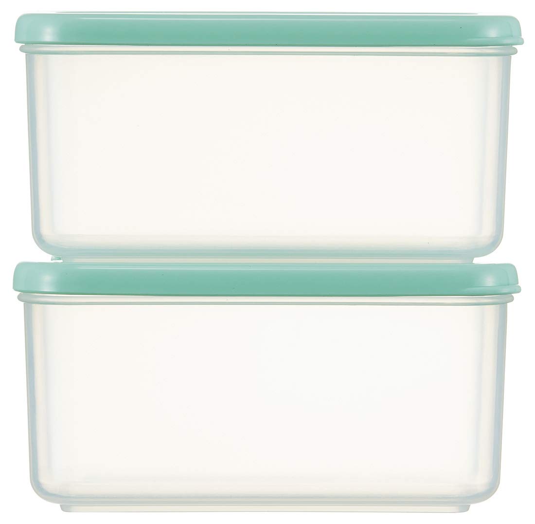 Skater 230ml Green Rectangular Sealable Storage Containers Microwave Safe x2- Japan Figure Store - #1 Bring To You The Best Japanese Goods