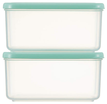 Skater 230ml Green Rectangular Sealable Storage Containers Microwave Safe x2- Japan Figure Store - #1 Bring To You The Best Japanese Goods