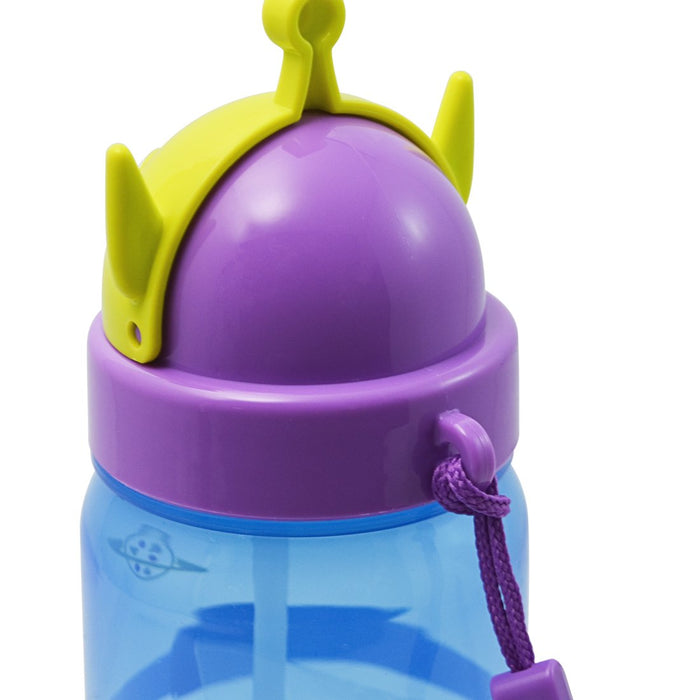 Skater Alien Toy Story Disney 350ml Straw Water Bottle - Die Cut Design