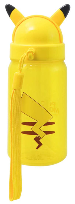 Skater Pokemon Pikachu 350ml Straw Water Bottle Easy-Carry Die Cut Design