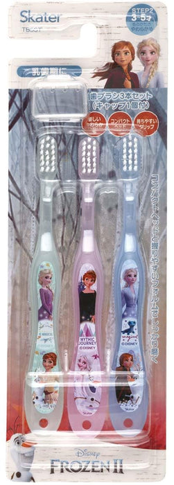Skater Disney Frozen Soft Toothbrush Set for Preschoolers (3-5 Years) 14cm 3-Piece