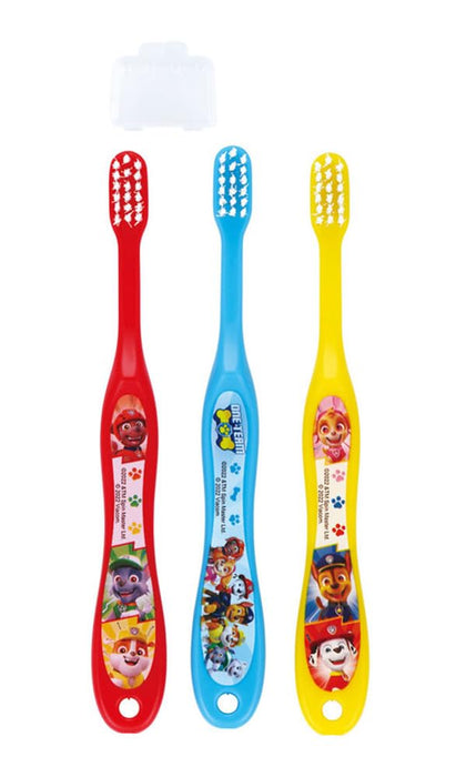 Skater Paw Patrol 14cm Soft Toothbrush Set for 3-5 Years Preschoolers 3-Piece