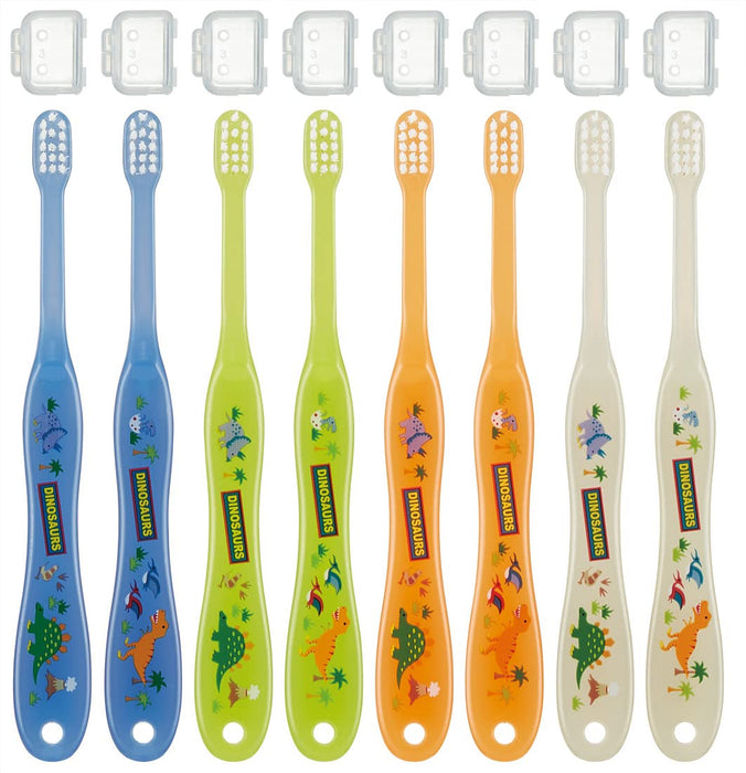 Skater Soft Baby Toothbrush Set Dinosaur-Themed for 0-3 Years – 8 Pieces 15cm