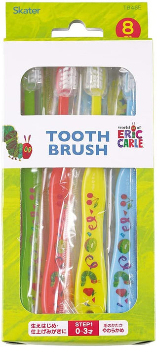 Skater Soft Baby Toothbrush Set 0-3 Years 8-Piece Very Hungry Caterpillar 15cm