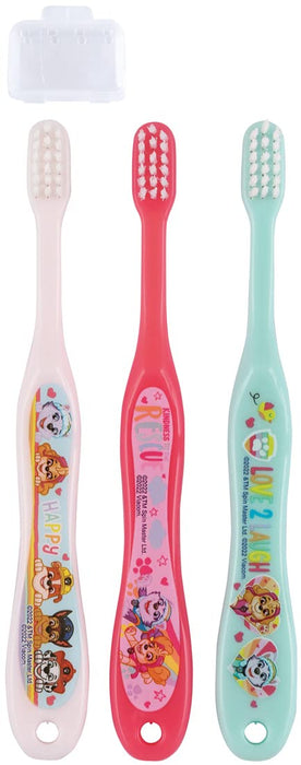 Skater Paw Patrol Rescue Brosse à dents préscolaire (3-5 ans) souple 14 cm, lot de 3