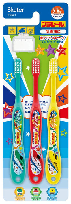 Skater Preschoolers Toothbrush Soft Ages 3-5 3 Pieces - Plarail 19 Tb5St