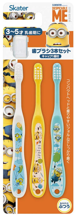 Skater Minion Tb5T Preschoolers Toothbrush Set Ages 3-5 Normal Bristle - Set of 3