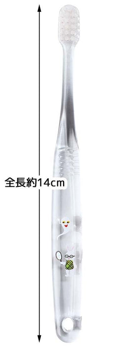 Skater Soft Clear Toothbrush for Preschoolers Ages 3-5 Glasses Rabbit Design 3 Pieces
