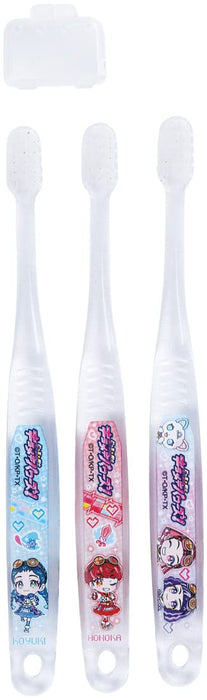 Skater Kirameki Powers Soft Toothbrush for Preschoolers Age 3-5 Clear 3 Pack Tbcr5T-A