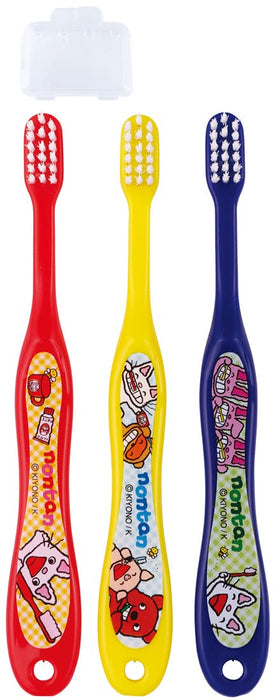 Skater Soft Toothbrush for Preschoolers Age 3-5 14cm Pack of 3 Nontan - Tb5St-A