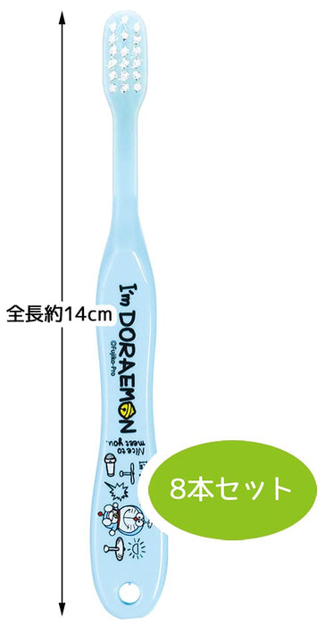 Skater Preschoolers Soft Toothbrush Pack of 8 14cm Doraemon Design Ages 3-5