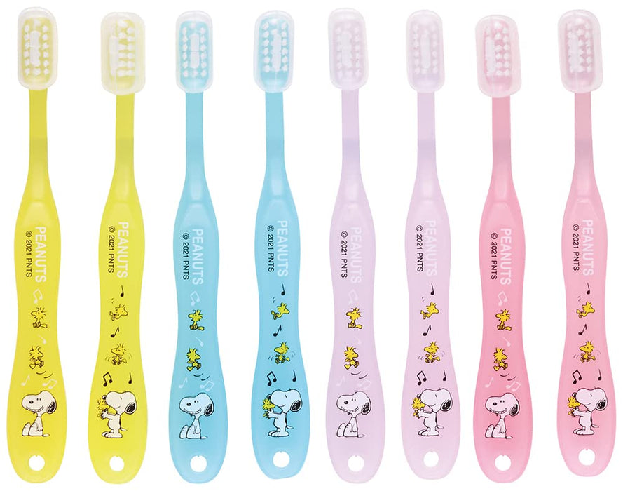 Skater Soft Toothbrush Pack of 8 for Preschoolers Ages 3-5 14cm - Snoopy Model