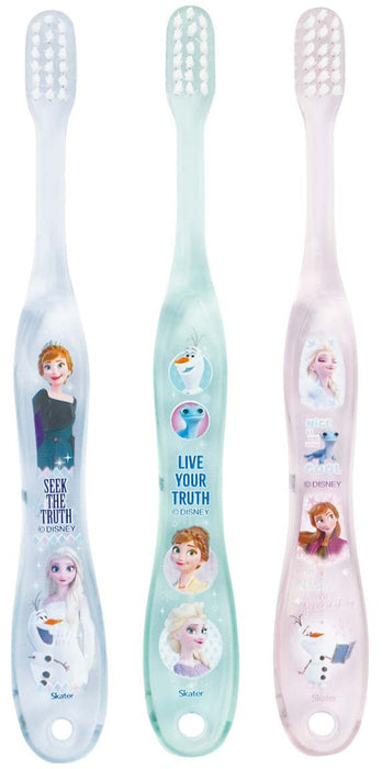 Skater Soft Toothbrush Set for Ages 3-5 Preschoolers Frozen 2 Design 3-pack