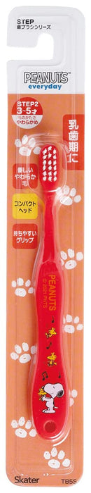 Skater Snoopy Soft Toothbrush for Preschoolers Ages 3-5 14cm TB5S-A
