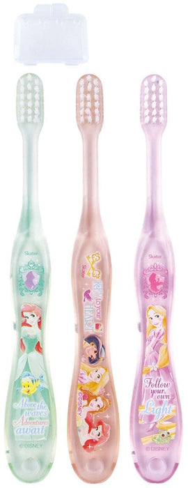 Skater Princess Soft Toothbrush Set for Preschoolers Ages 3-5 14cm - Pack of 3