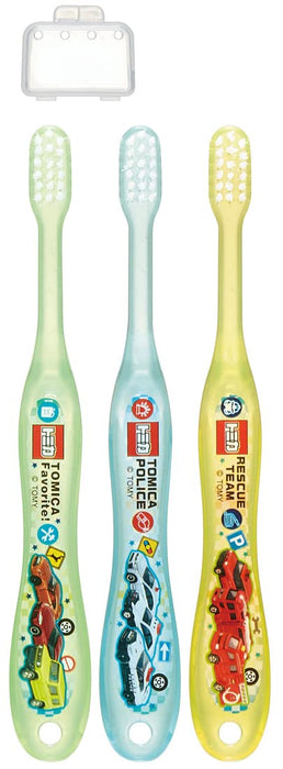 Skater Tomica TB5SCT-A Preschoolers Soft Toothbrush Set of 3 Ages 3-5