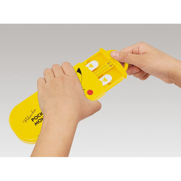 Skater Pikachu Kids Trio Set - Baguettes cuillère fourchette antibactériennes fabriquées au Japon