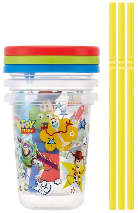 Skater Toy Story 21 Tumbler With Straw 230Ml 3-Piece Set Made in Japan