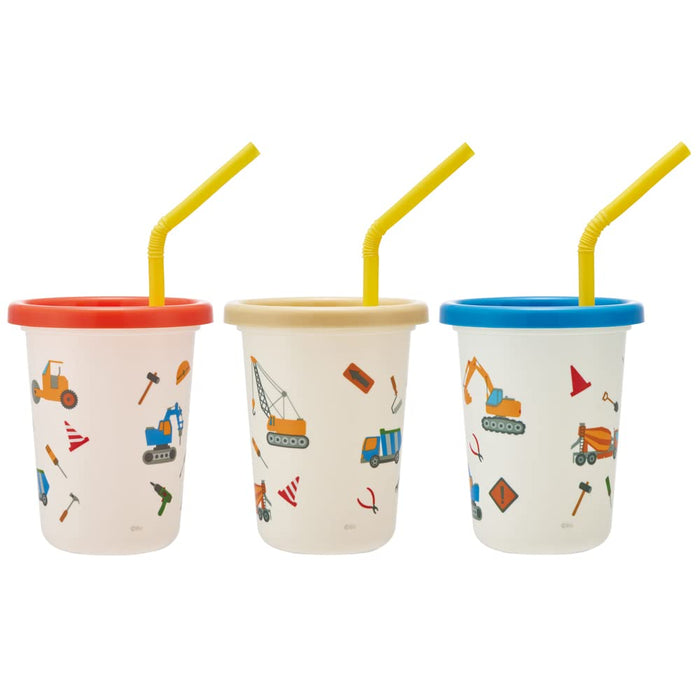 Skater 230Ml Tumbler With Straw 3 Pieces Car Design Made in Japan