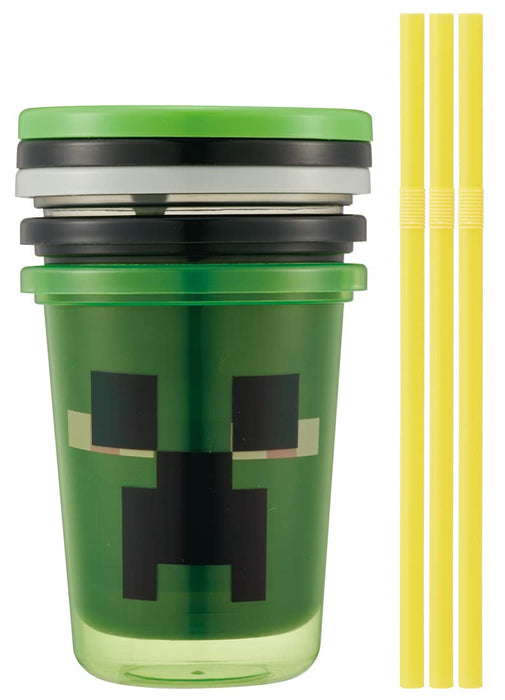 Skater Minecraft 320ml Tumbler with Straw - Sih3St-A Made in Japan