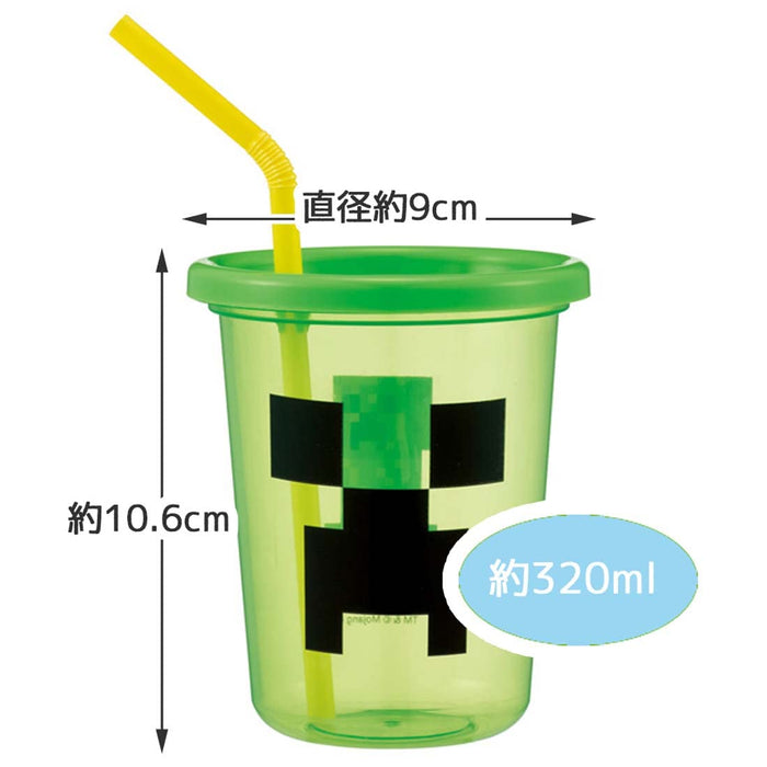 Skater Minecraft 320ml Tumbler with Straw - Sih3St-A Made in Japan