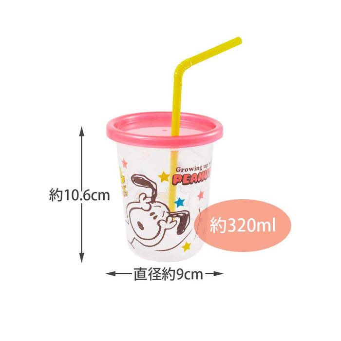 Skater Snoopy Mix Gobelet avec paille de 320 ml fabriqué au Japon Sih3St-A