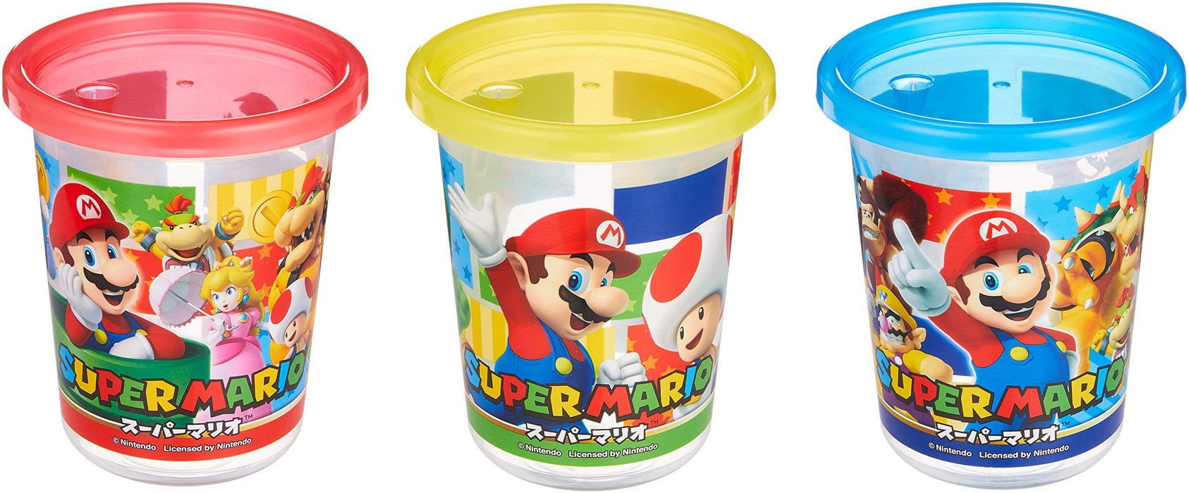 Gobelet Skater Super Mario 320 ml avec paille fabriqué au Japon - Sih3St-A