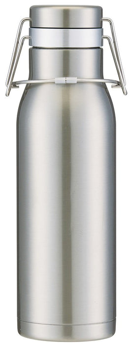 Skater 1L Ultra-Lightweight Silver Stainless Steel Water Bottle with Cold-Keeping Swing-Lock Ssw10