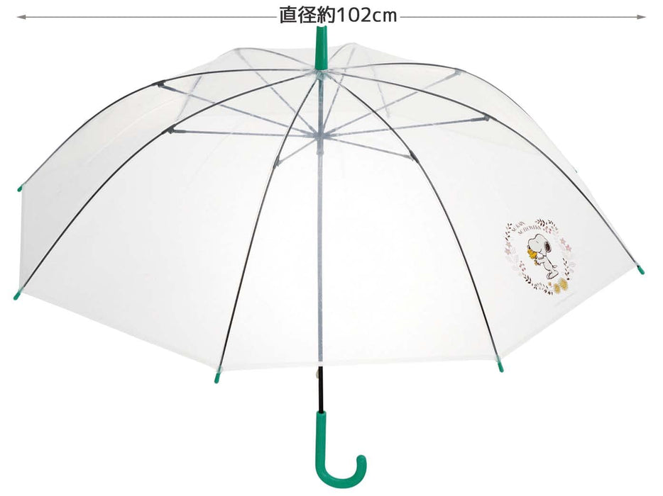 Parapluie long en vinyle Skater Snoopy Botanical 60 cm - Modèle UBV1N-A