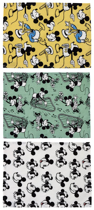 Skater Disney Mickey Mouse Waffle Dough Cloths 31 X 41 cm Pack of 3