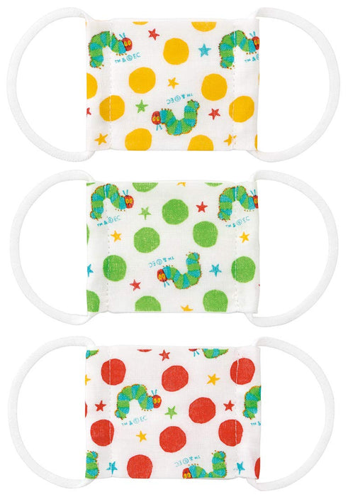 Skater Antibakterielle Mullmaske für Babys von 2–4 Jahren, 3er-Pack, Raupe Nimmersatt, 8,8 x 6,5 cm