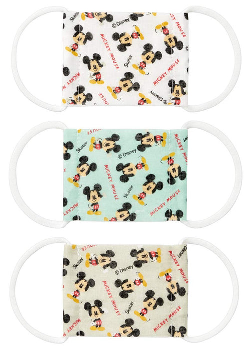 Skater Disney Mickey Mouse Antibacterial Gauze Masks for Babies 2-4 Years Pack of 3
