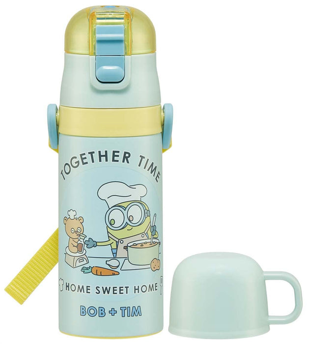 Skater Minions 23 Kids Bouteille d'eau 2 voies en acier inoxydable de 350 ml avec tasse