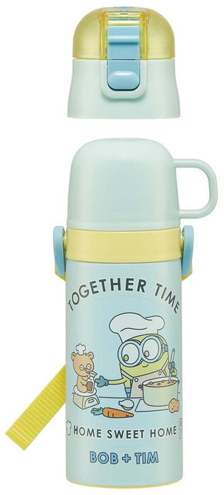 Skater Minions 23 Kids 350ml Stainless Steel 2Way Water Bottle with Cup