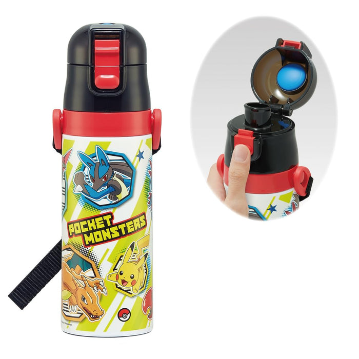 Skater 470ml Pokemon 23 Children's Stainless Steel Sports Water Bottle