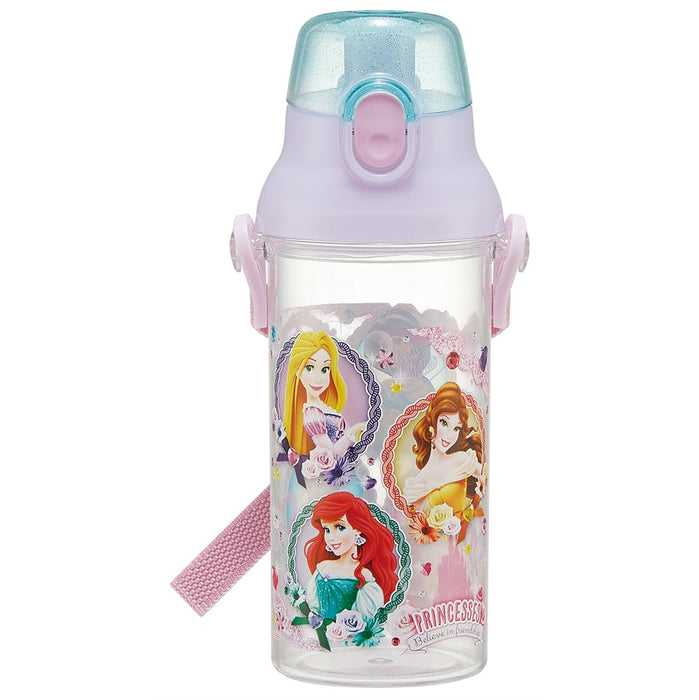 Skater Disney Princess Clear Water Bottle 480ml Made in Japan for Kids