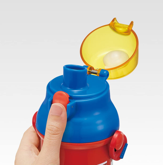 Skater Super Mario Kinder-Wasserflasche, 480 ml, antibakterieller Kunststoff, hergestellt in Japan