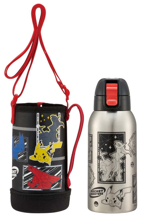 Skater Pokemon Stainless Steel Water Bottle 600ml with Cover for Kids Kstch6-A